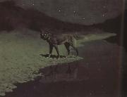 Frederic Remington Moonlight,Wolf (mk43) China oil painting reproduction